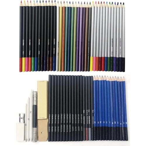 72pcs Professional Artist Pencils Set Drawing Sketching Coloring Art Kit