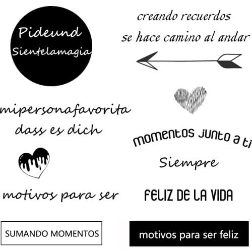 AZSG Spanish Wishes Clear Stamps For DIY Scrapbooking Decorative Card making Crafts Fun Decoration Supplies 10*10cm