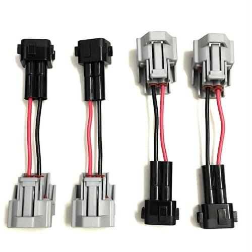For Honda OBD2 Adapter male plug fuel injector adapters set of 4