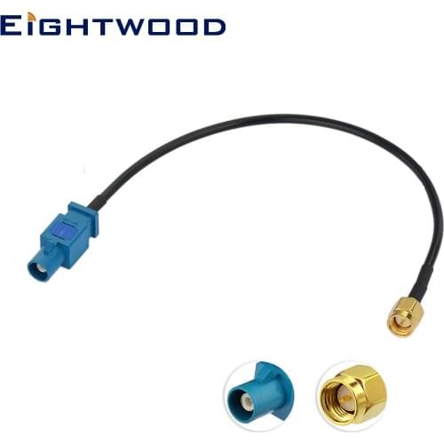 Eightwood Car GPS Radio Antenna RF Cable Assembly Z Fakra Male to SMA Male Connector Pigtail RG174 Cable for Radio TV 20cm 8