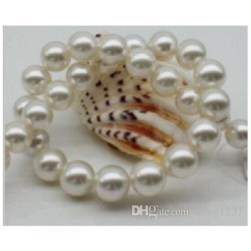 Elegant 12-13mm Australian south sea white pearl necklace18inch silver clasp>>> free shipping