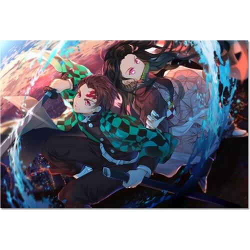 Custom Anime Demon Slayer Canvas Poster 30X45cm,40X60cm Poster Art Home Decoration Cloth Fabric Wall Poster Print Silk Fabric