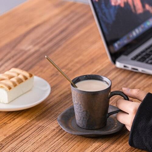 Nordic style coffee cup water cup ear type ceramic mug tea cup office cup dish set cup tea set
