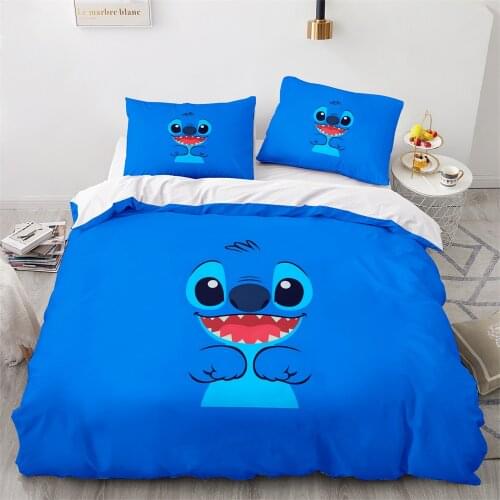 Disney Lilo and Stitch Bedding Set Duver Quilt Cover Sets Twin Bedroom Decor Kids Boy Girl Queen King Size Gift Drop Shipping