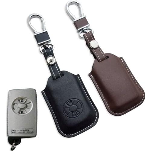 Leather Key Chain Case For Toyota Mark X 2008 Rav4 2009 Reiz Yaris Corolla Crown Camry Accessoires Key FOB cover For Toyota
