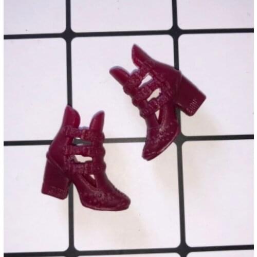 Doll shoes flat foot shoes red shoes new style for barbie dolls Topup51