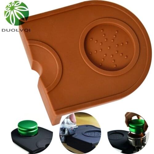 Small Non-slip Espresso Double Coffee Tamper Pad Silicone Coffee Hammer Mats Corner Coffee Powder Maker Hammer Pressure Mat