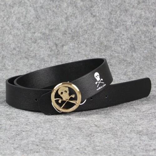 Fashion ML Belt Men Sport Golf Leather Belt Black Red White