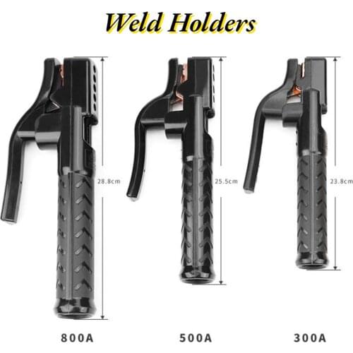 300A Professional Electrode Clamp Non-slip Handle Tool Heavy Duty Jaw For Welding Machine Insulation and Anti-scalding Design