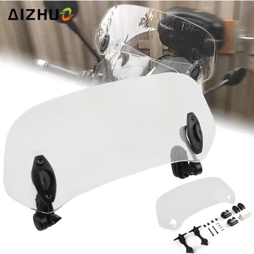 Transparent Motorcycle Adjustable Wind Screen Windshield Spoiler Air Deflector for DUCATI 749 848 1198 1098 1199 950 MULTISTRADA