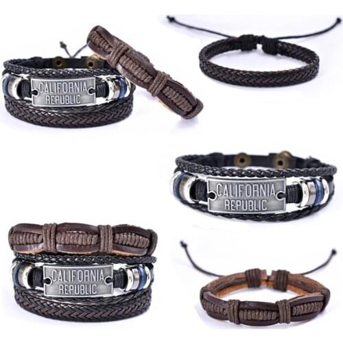 Adjustable DIY Woven Braided Rope Bracelet Custom Unisex Hand Made Friendship Bracelets Jewelry