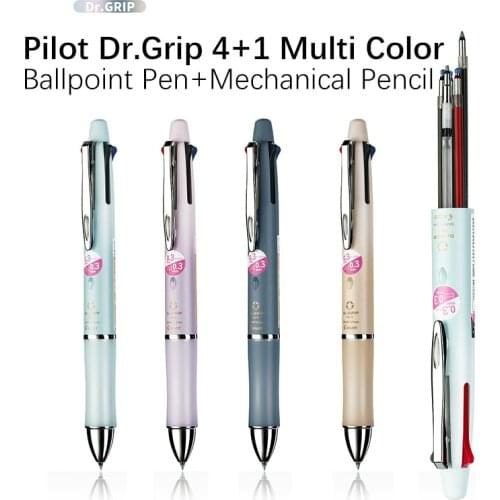 1pc Pilot Dr.Grip 4+1 Multi Color Ballpoint Pen Mechanical Pencil 0.3mm Multifunctional Module Pen office School Supplies