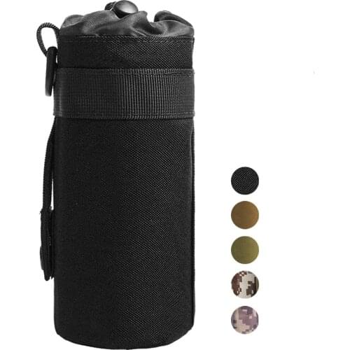 Tactical Water Bottle Pouch Military Molle System Kettle Bag Camping Hiking Travel Survival Kits Holder