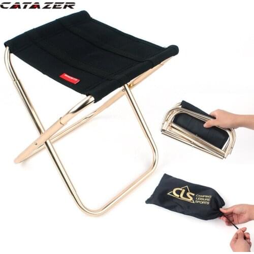 Outdoor Furniture Fishing Chair Folding Chair Aluminium Oxford Cloth Barbecue Stool Folding Portable Camping Chair Lazy Chair