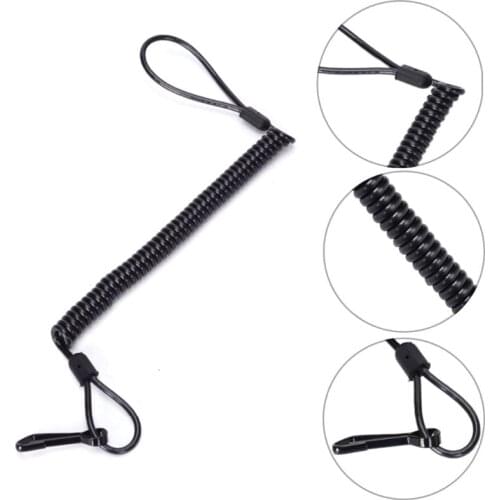 1 Pc Outdoor Tactic Spring Lanyard Elastic Retractable Anti-lost Waist Hanging Retention Rope Police Pistols Rifle Sling