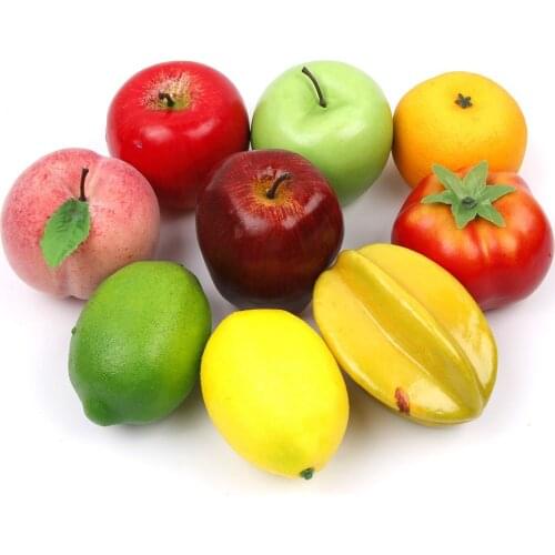 1pcs Creative Artificial fruit 8-9CM plastic decorative fruit fake pineapple apple and so on Home Decor Kitchen Accessories Hot