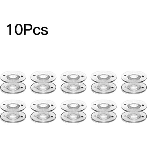 10pcs Sewing Machine Thread Bobbin Plastic Transparent Thread Spool Replacement for CS-100T/CS-6000/CS-6000i/CS-6000T