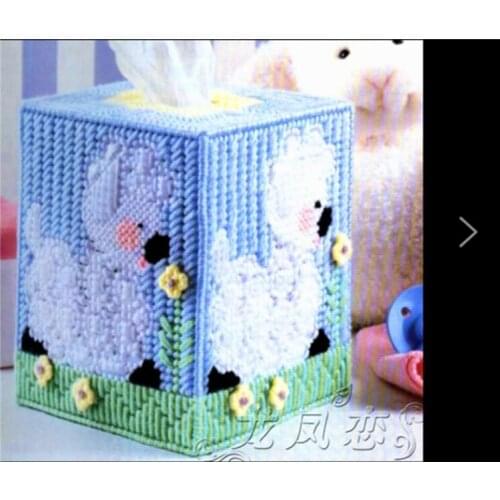 12x12x14cm Carton Pleasant Sheep storage tissue box embroidery kit DIY handmade craft set Crocheting knitting needlework supplie