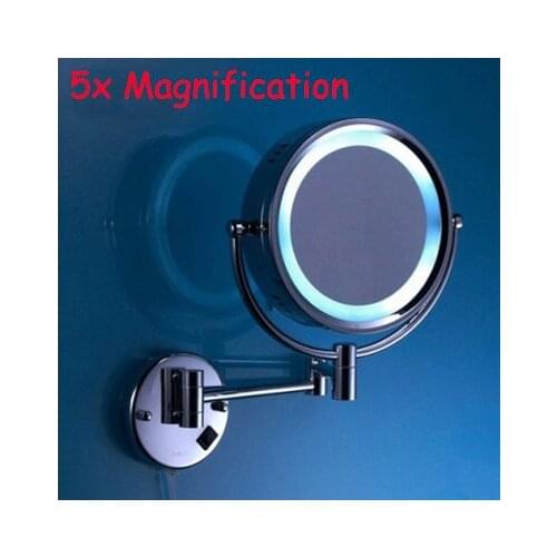 2015 Time-limited Top Fashion Espejos High Quality Brass Chrome Bathroom Led Cosmetic Mirror In Wall Mounted Mirrors Accessories