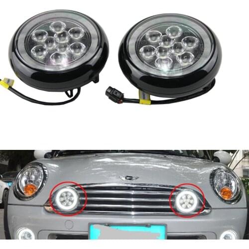 2x LED Halo Ring DRL Daytime Running Light Fog Kit For Mini Cooper R50 R52 R53 01-06 Rally Driving Lamp Additional Headlight