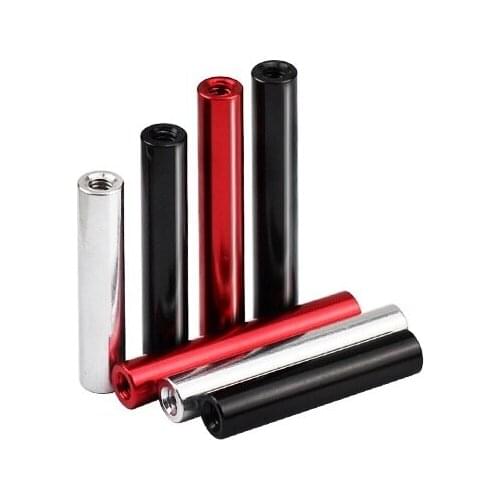 Aluminum alloy round aluminum pillar FPV racing through aircraft model frame long nut double inner teeth D5xM3x6 to 100