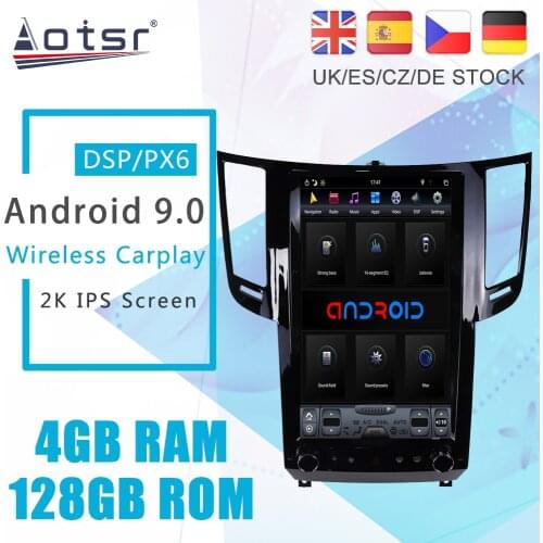 Android 9 PX6 Tesla Styel Screen For Infiniti FX35 FX37 FX50 QX70 2009 + Auto Radio Stereo Car Multimedia Player GPS Navigation