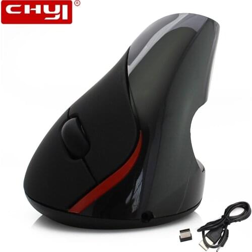CHYI 2.4Ghz Wireless Mouse Rechargeable Ergonomic Vertical Mouse 1600DPI USB Optical Gaming Computer Mice Gamer With Mouse Pad