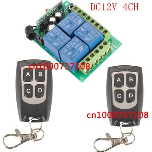 DC12V 10A 4 Channel RF Wireless Remote Control wireless Switch/Radio Controlled Switch System Receiver&Transmitter