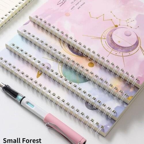 60 Sheets A5 Loose Leaf Notebook Journal Planner Cute Cartoon Horizontal Line Notebooks School Office Stationery Coil Notebook