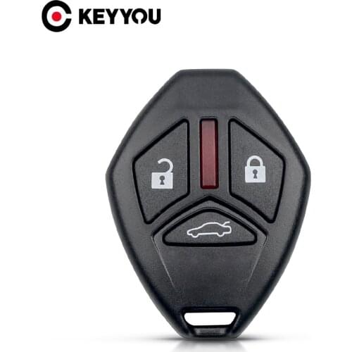 KEYYOU No Blade Case Car Key Shell For Mitsubishi Galant Eclipse Lancer Outlander Endeavor Mirage EVO Replacement Fob 3 Buttons