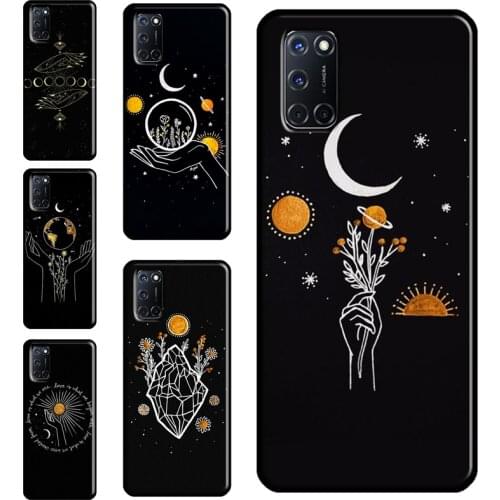 Sun Flowers Cat Snake Moon Case For OPPO A52 A72 A92 A83 A91 A93 A15 A3S A5S A1K F7 Reno2 Z A31 A53 A5 A9 2020 Cover