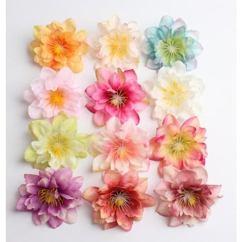 Artificial silk peony flower heads for diy decorative christmas wedding flowers wall ornamental flowerpot bridal accessories