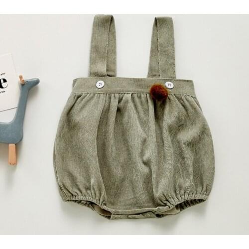 Kids Baby Boy Girl Sleeveless Braces Rompers Newborn Infant Baby Boy Girl Corduroy Rompers Baby Boy Girl Clothes Rompers