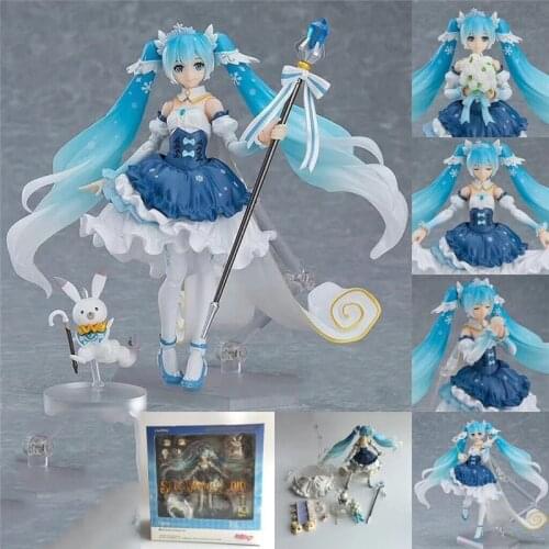 The Tenth Anniversary Snow Princess Anime Figure Models Japanese Virtual Singer Dolls Shf Periphery Toys New