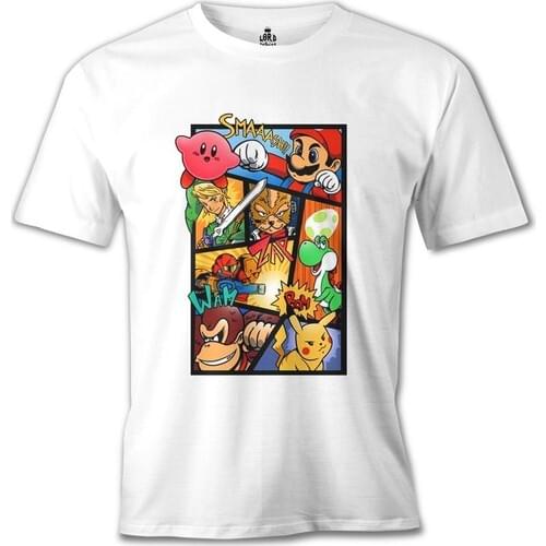 T-Shirt, Super Mario, White, Super Hero t-shirt