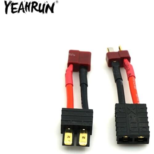 Adapter Cable T Plug Deans TRX Female to Male&Male to Female Adapter Connector for RC Model Car Battery Accessories
