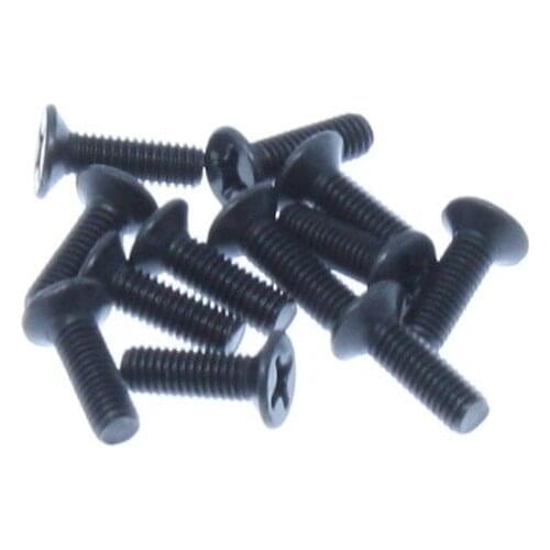 RED CAT /BSD RC CAR PARTS Flat Cross Screw (ISO 3x10mm) 12 Pcs (# 903-070)
