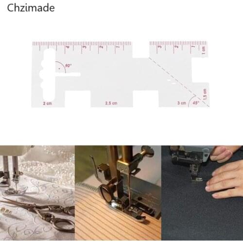 Lychee Life Diy Patchwork Tailor Sewing Tools Fashion Design Plastic Thickness Measuring Ruler Gauge Clothes Tailoring Crafts