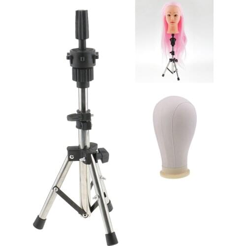 Mannequin Tripod Holder Cosmetology Hairdressing Wigs Styling Head Rack