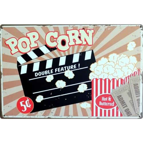 [ Mike86 ] POP CORN Metal Signs Home Decor Wall art Craft 20*30 CM Mix Items B-338