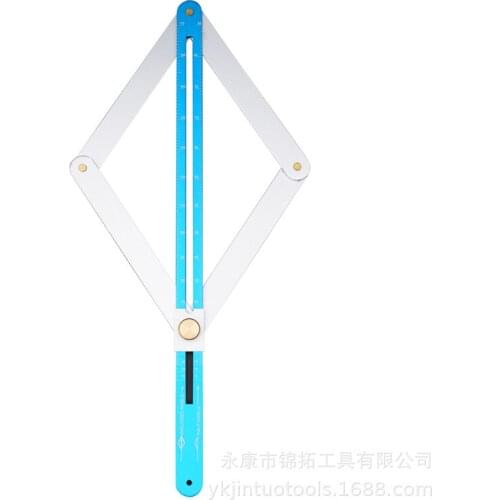 Measuring tools multifunctional aluminum alloy diagonal ruler, trimming ceiling, woodworking artifact, universal angle ruler