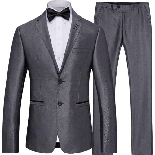 XF012 Men clothing 2019 new high-quality Business leisure suit 2 pieces of grooms best mans wedding suit mens suits