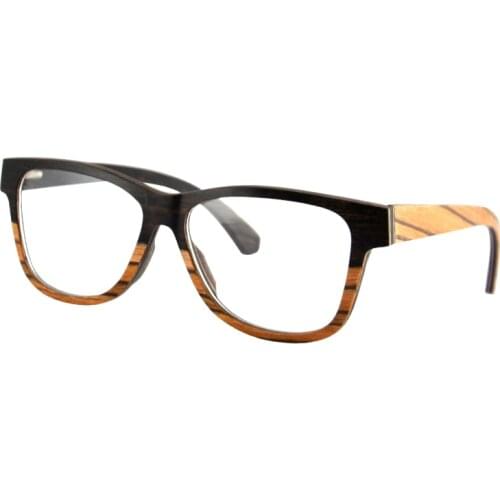 Nature wooden glasses frame ebony Zebra wood reading myopia progressive photochormic glasses men women prescription custom lens