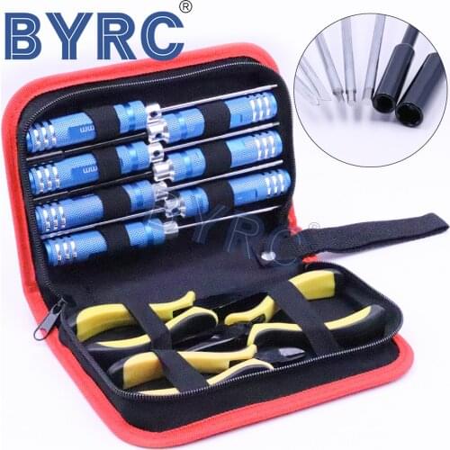 Wholesale 10pcs/set Ball Link 10 in 1 RC Helicopter Screwdriver Pliers Hex Hand Repair Tools Kits(1set) rc tools set Dropship