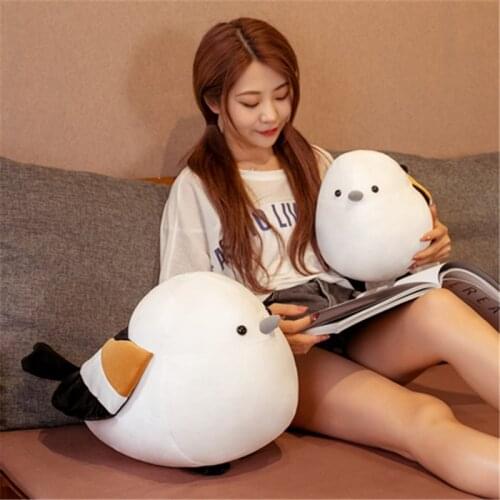 Kawaii Titmouse Animal Crossing Plush Toy Doll Sparrow Pillow Sofa Cushion Doll Baby Playmate Decoration Holiday Birthday Gifts