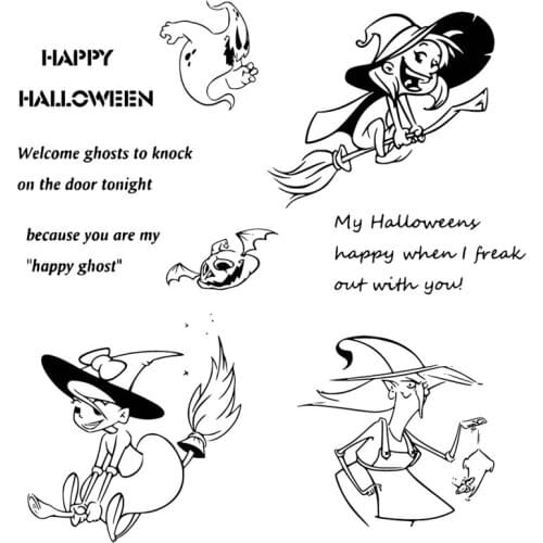 DABOXIBO Halloween Ghost Clear Stamps Mold For DIY Scrapbooking Cards Making Decorate Crafts 2020 NEW Arrival