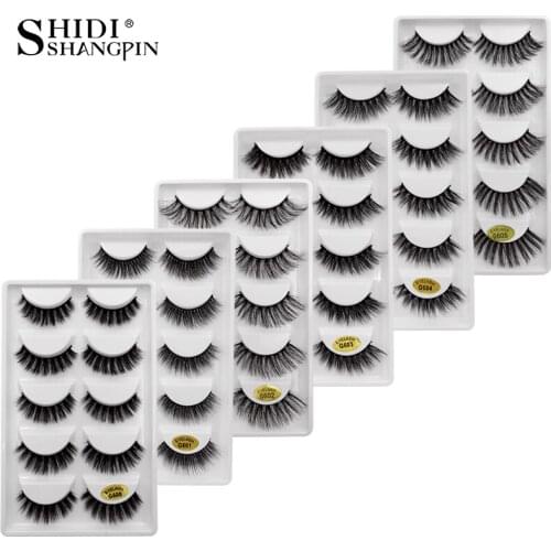 Wholesale 10/20/50/60/100 boxes mink eyelashes 5 pairs natural soft false eyelashes 3d lashes in bulk super faux cils G6 series
