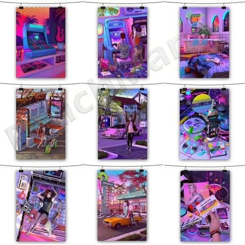 Nordic Art Canvas Painting Back to Arcade Posters and Prints Living Room Decorative Wall Art Picture