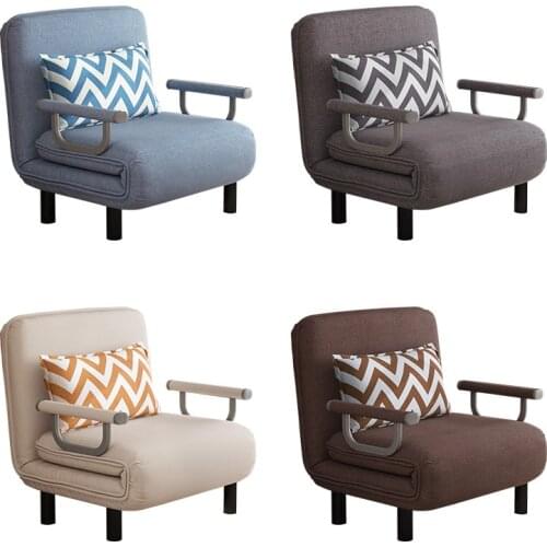 K-STAR Folding Sofa Bed Armchair Sleeper Leisure Recliner Fabric Breathable Lazy Sofas Single Living Room Lounge Chair Bed