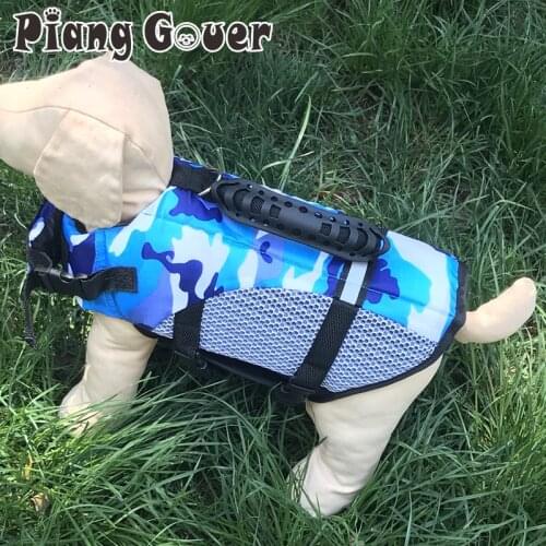 Blue Dog Life Vest Dog Life Jacket Dog Clothes Swimwear Pet Swim Cloth Supplies